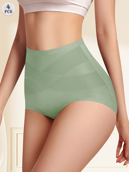 Women’s 4-Pack High-Waist Shapewear Briefs - Tummy Control Support – Sizes XS–XXL – view 10
