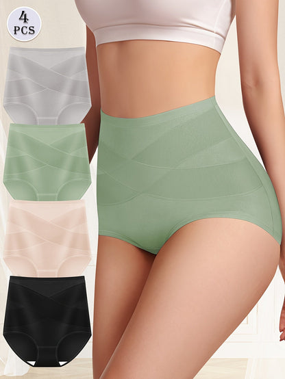 Women’s 4-Pack High-Waist Shapewear Briefs - Tummy Control Support – Sizes XS–XXL – view 17