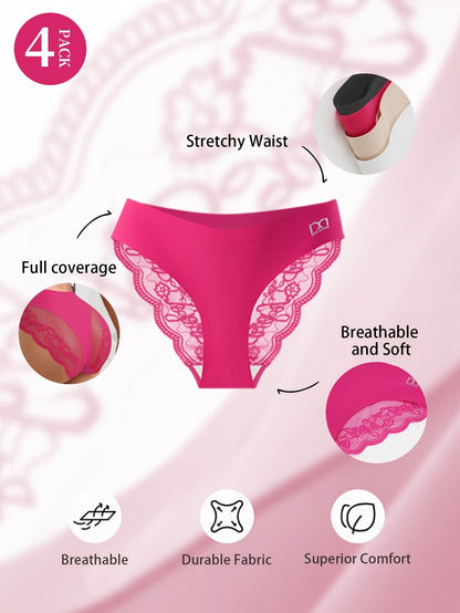 Women's 4-Pack Low-Rise Briefs - Lace Everyday Comfort – view 6