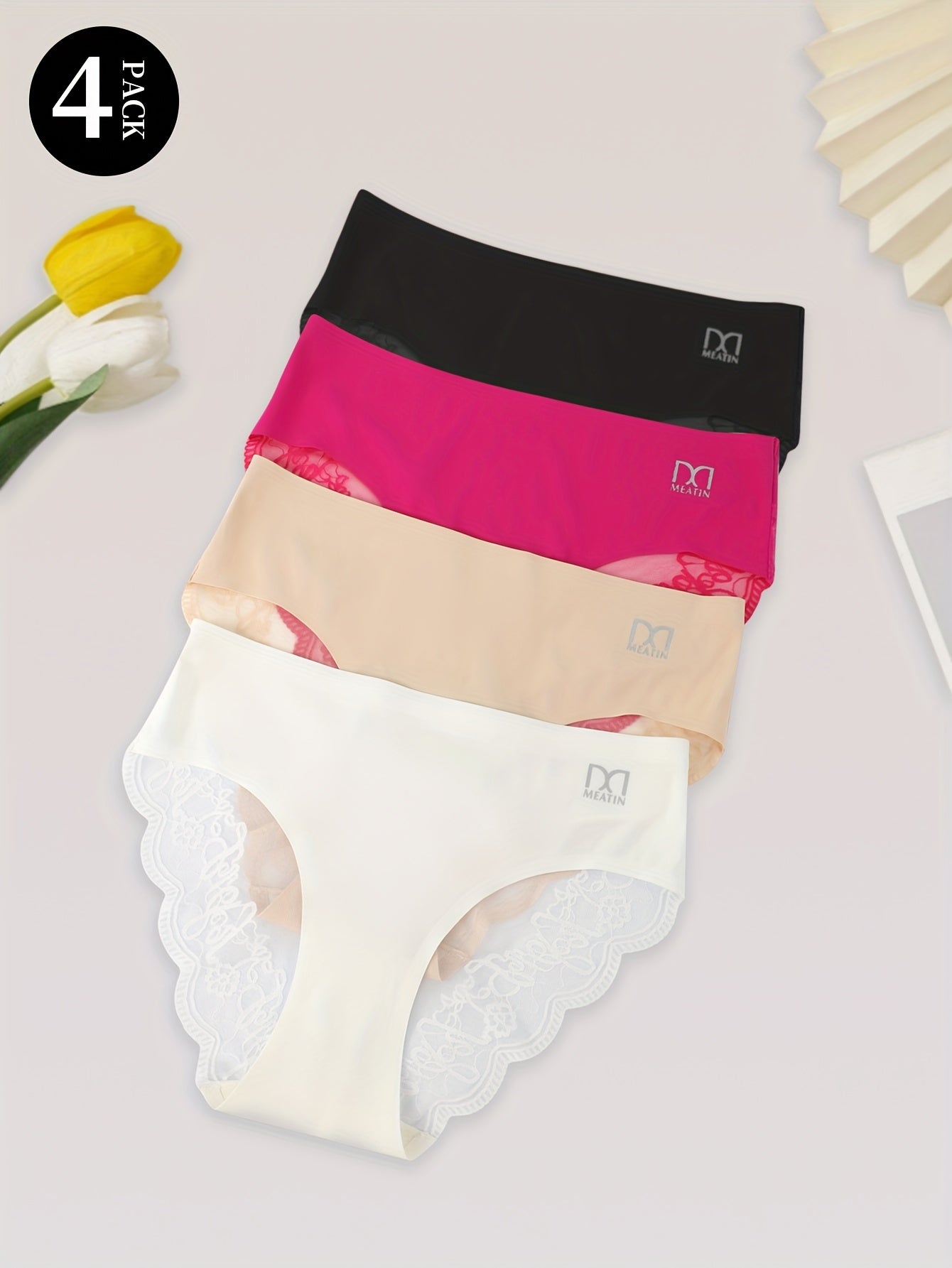 Women's 4-Pack Low-Rise Briefs - Lace Everyday Comfort – view 16