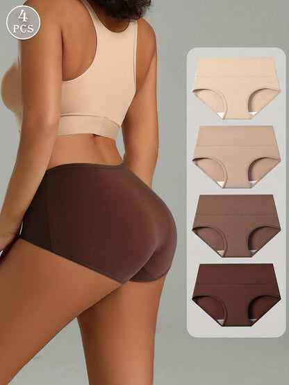 Women's 4-Pack Mid-Rise Briefs - Solid Color Everyday Comfort – view 9