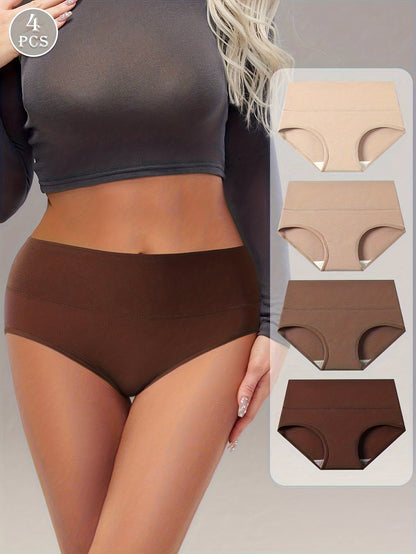 Women's 4-Pack Mid-Rise Briefs - Solid Color Everyday Comfort – view 11