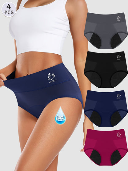 Women's 4-Pack Period Briefs - Soft Everyday Comfort - Mixed colors – view 8