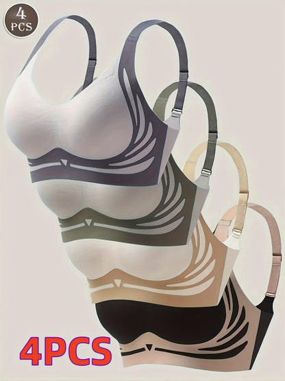 Women’s 4-Pack Seamless Bra - Smooth No-Show Fit – 4pcs – main product image