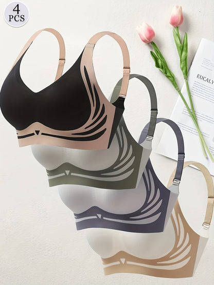 Women’s 4-Pack Seamless Bra - Smooth No-Show Fit – Sizes M–XXL – view 6