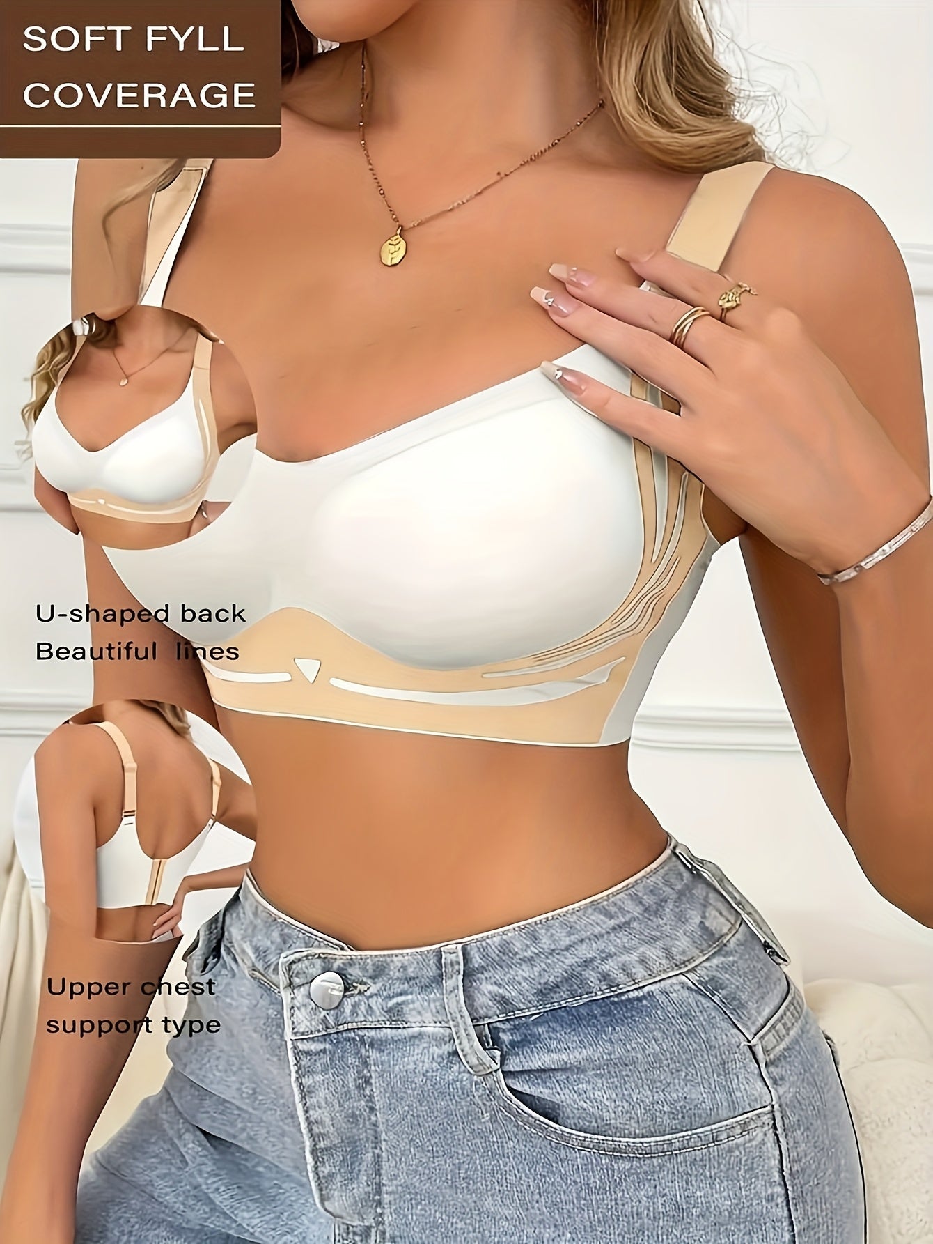 Women’s 4-Pack Seamless Bra - Smooth No-Show Fit – Sizes M–XXL – view 7