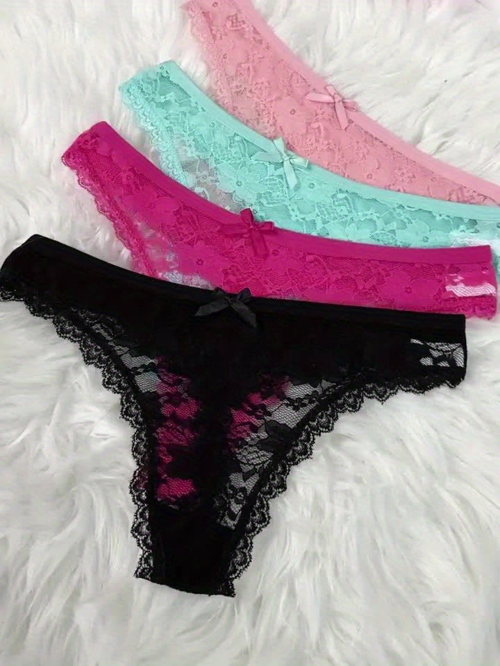 Women's 4-Pack Thongs - Lace Everyday Comfort – view 5