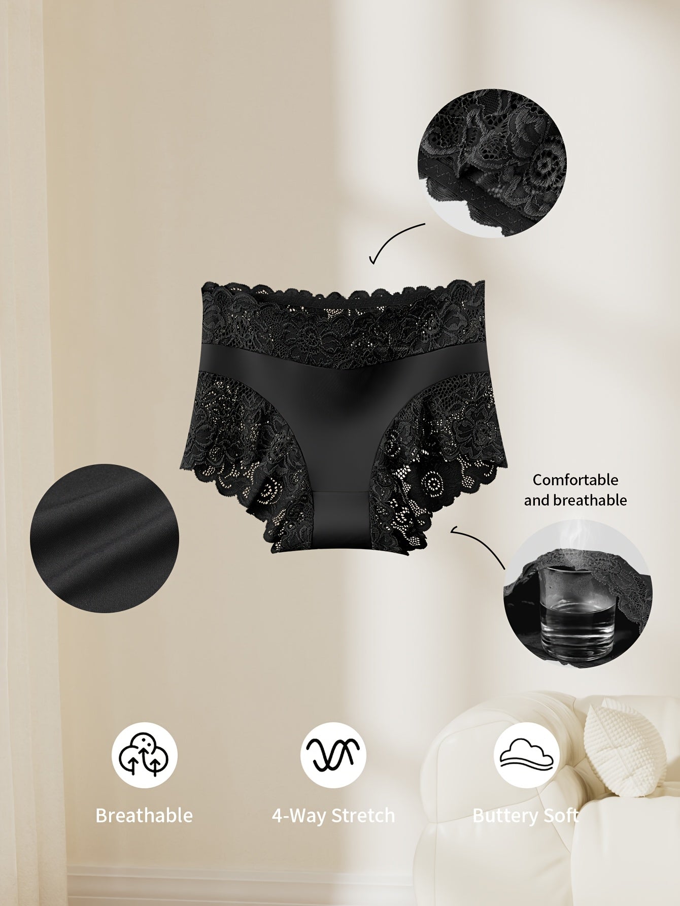 Women’s 5-Pack Briefs - Lace Detail Comfort – view 7