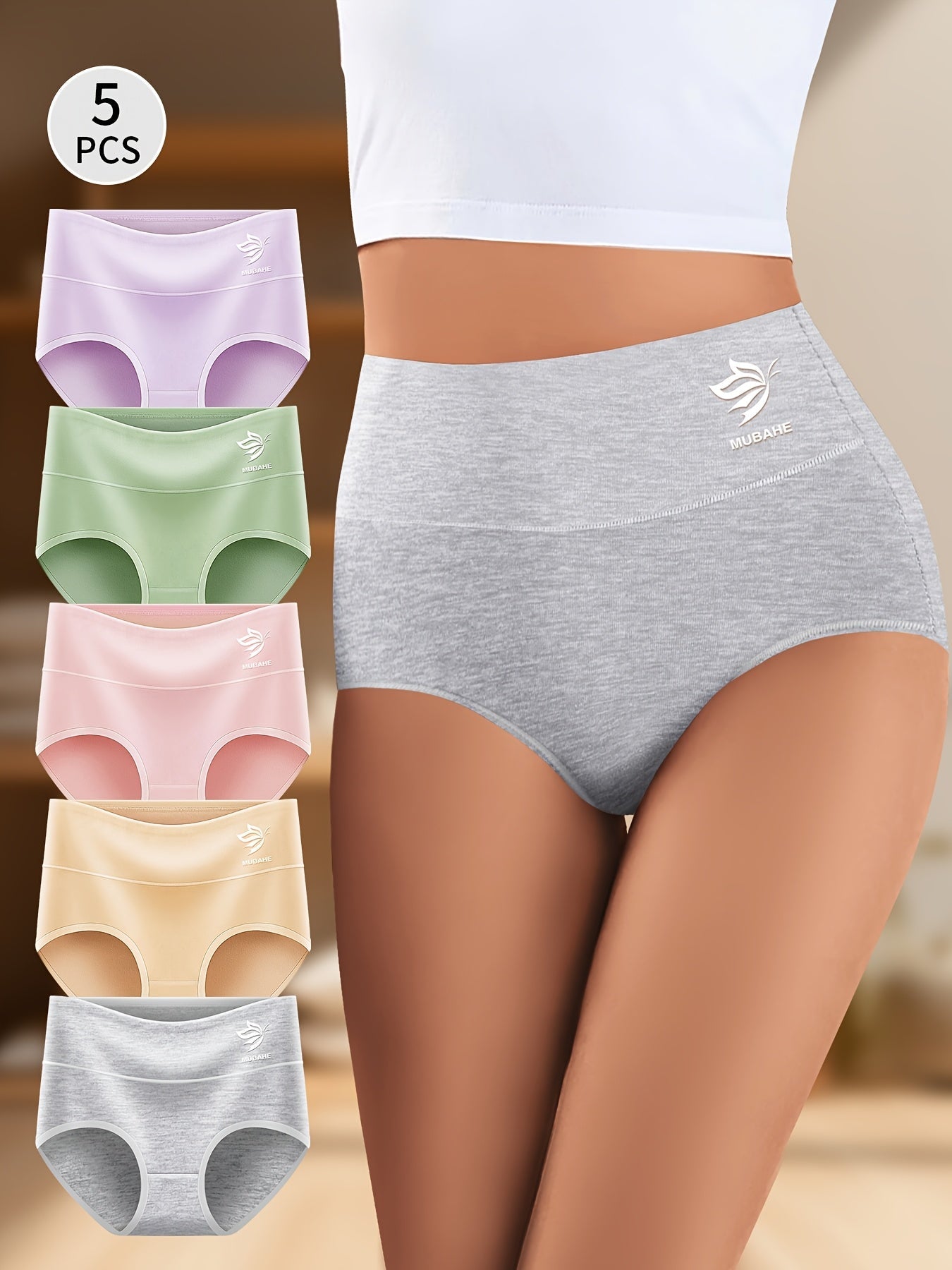 Women’s 5-Pack High-Waist Briefs - Breathable Daily Comfort – view 6