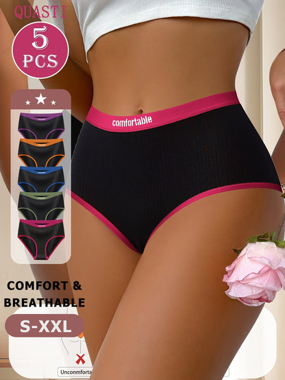 Women's 5-Pack High-Waist Briefs - Colorblock Everyday Comfort – main product image