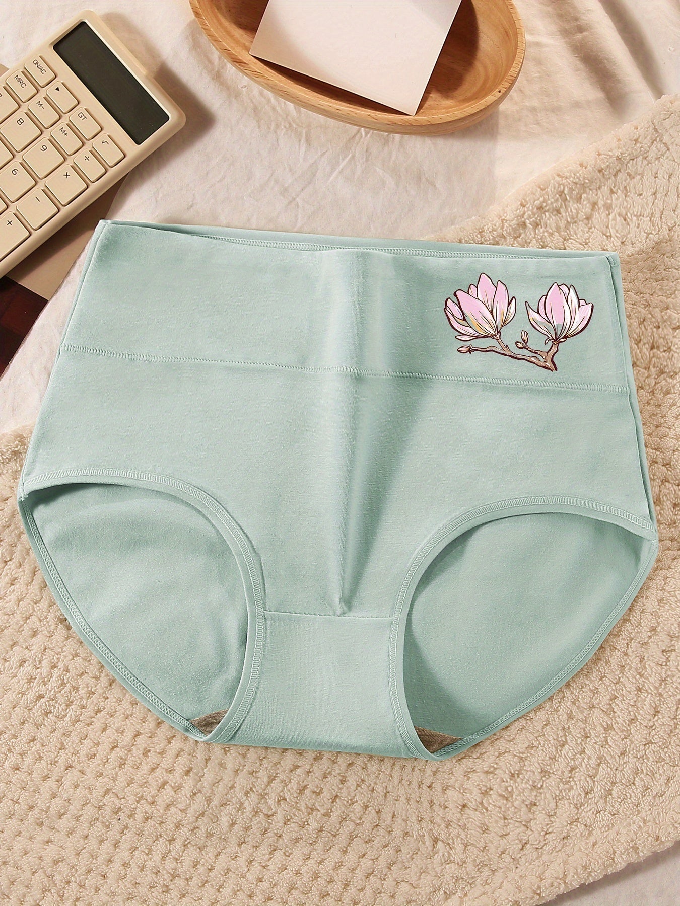 Women's 5-Pack High-Waist Briefs - Floral Everyday Comfort - Mixed colors – High-Waist Underwear – view 5