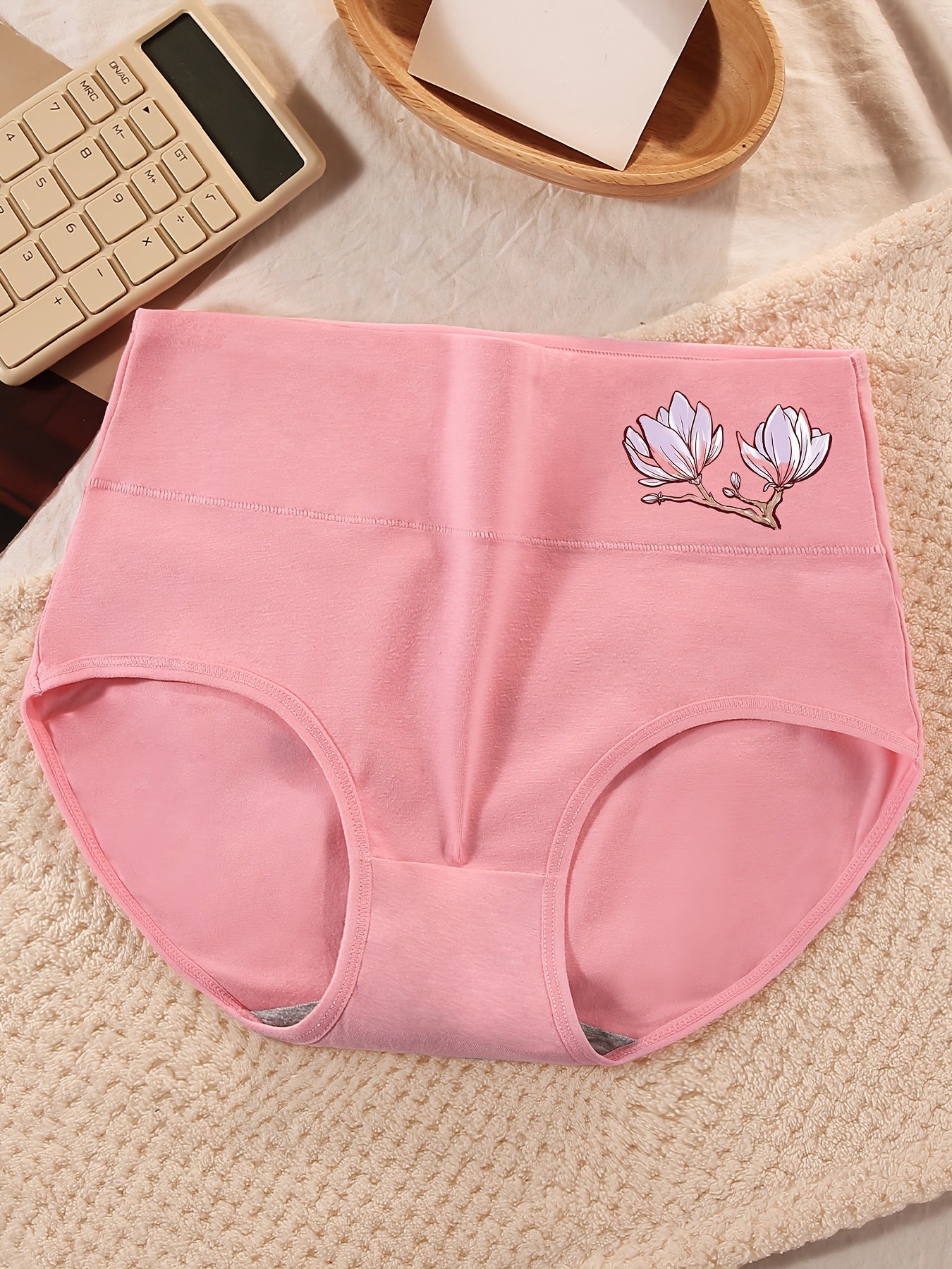 Women's 5-Pack High-Waist Briefs - Floral Everyday Comfort - Mixed colors – High-Waist Underwear – view 13