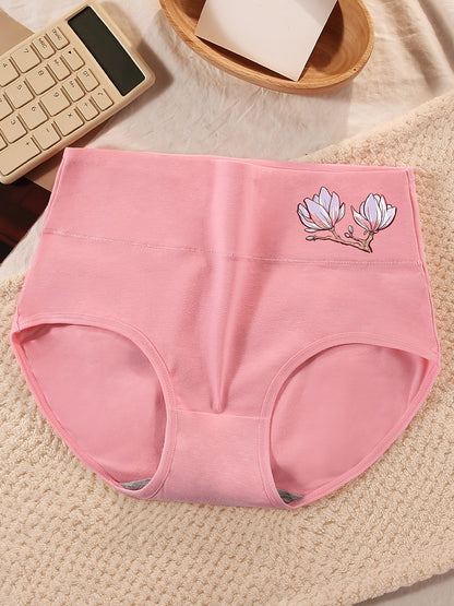 Women's 5-Pack High-Waist Briefs - Floral Everyday Comfort - Mixed colors – High-Waist Underwear – view 13