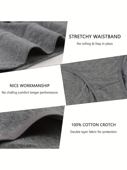 Women's 5-Pack High-Waist Briefs - Solid Color Daily Comfort – view 7