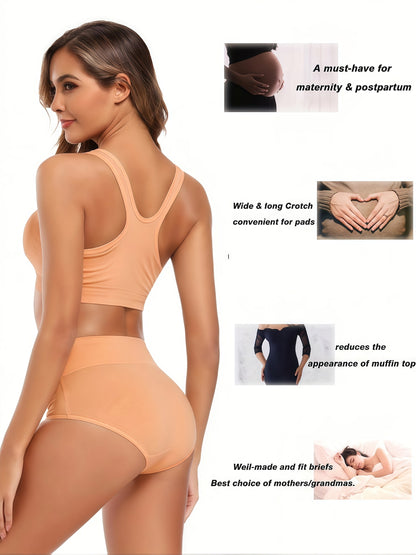 Women's 5-Pack High-Waist Briefs - Solid Color Daily Comfort – view 10