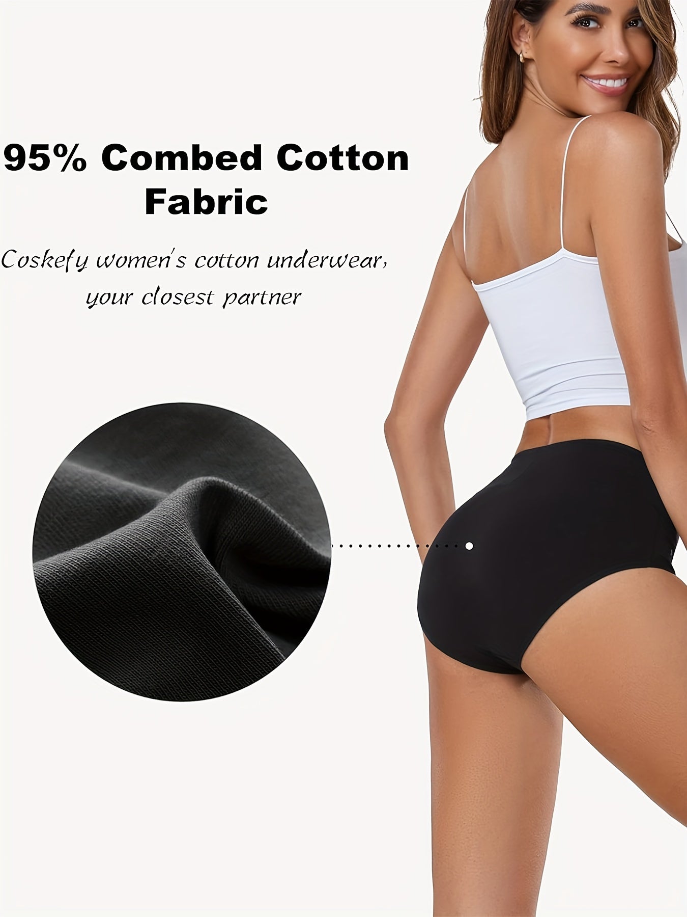 Women's 5-Pack High-Waist Briefs - Solid Color Daily Comfort – view 12