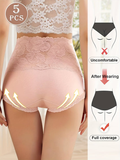 Women’s 5-Pack High-Waist Shapewear Briefs - Tummy Control Support – Sizes XS–XL – view 6