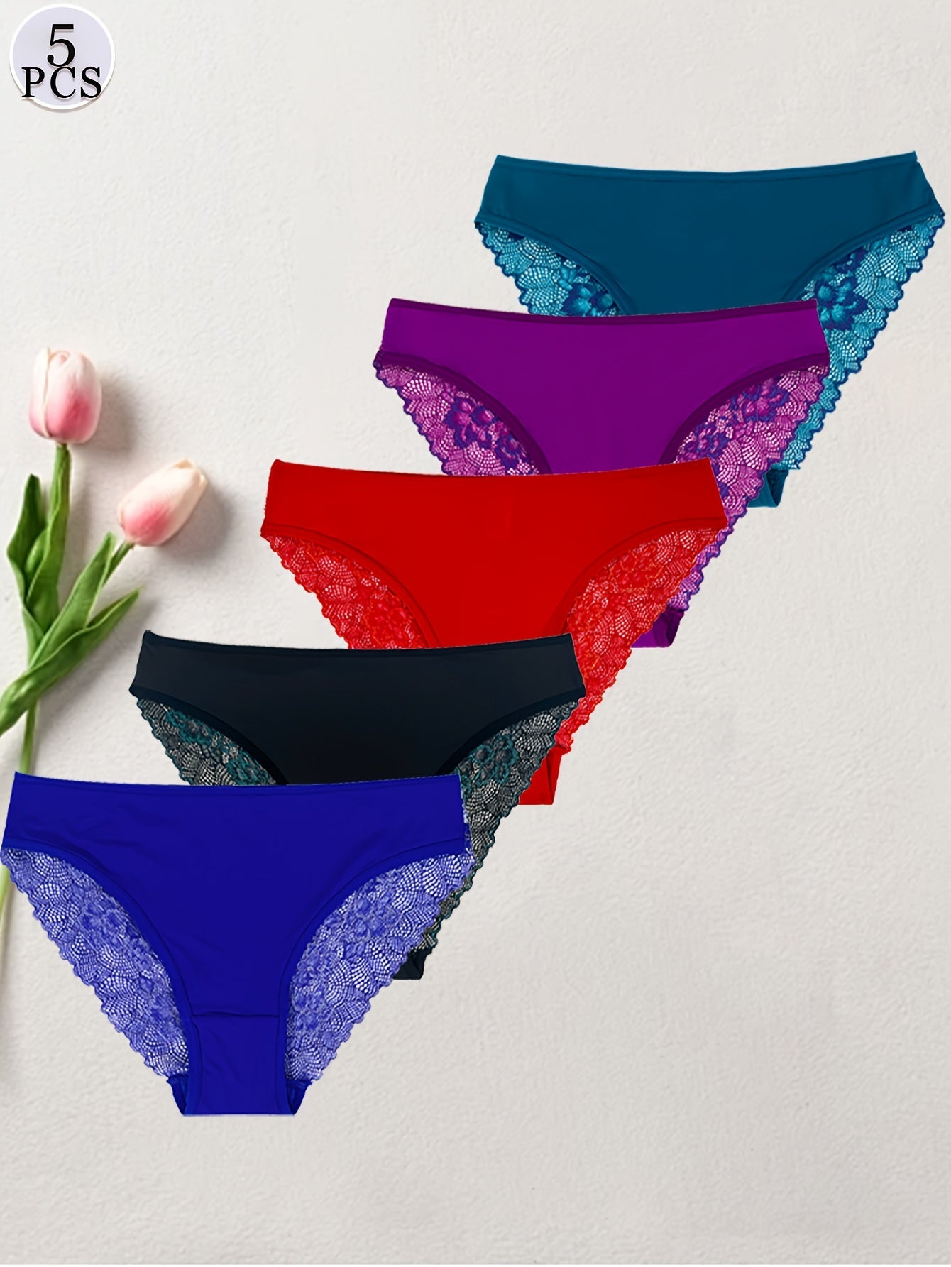 Women's 5-Pack Low-Rise Briefs - Lace Daily Comfort – view 6