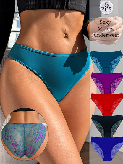 Women's 5-Pack Low-Rise Briefs - Lace Daily Comfort – view 10