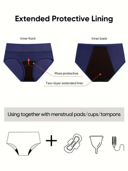 Women's 5-Pack Mid-Rise Period Briefs - Soft Everyday Comfort – view 4