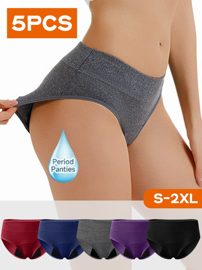 Women's 5-Pack Mid-Rise Period Briefs - Soft Everyday Comfort – view 8