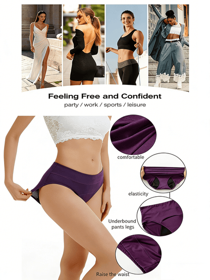Women's 5-Pack Mid-Rise Period Briefs - Soft Everyday Comfort – view 10