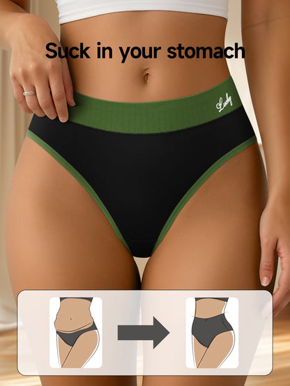 Women's 5-Pack Mid-Rise Seamless Briefs - Colorblock Everyday Comfort – view 8