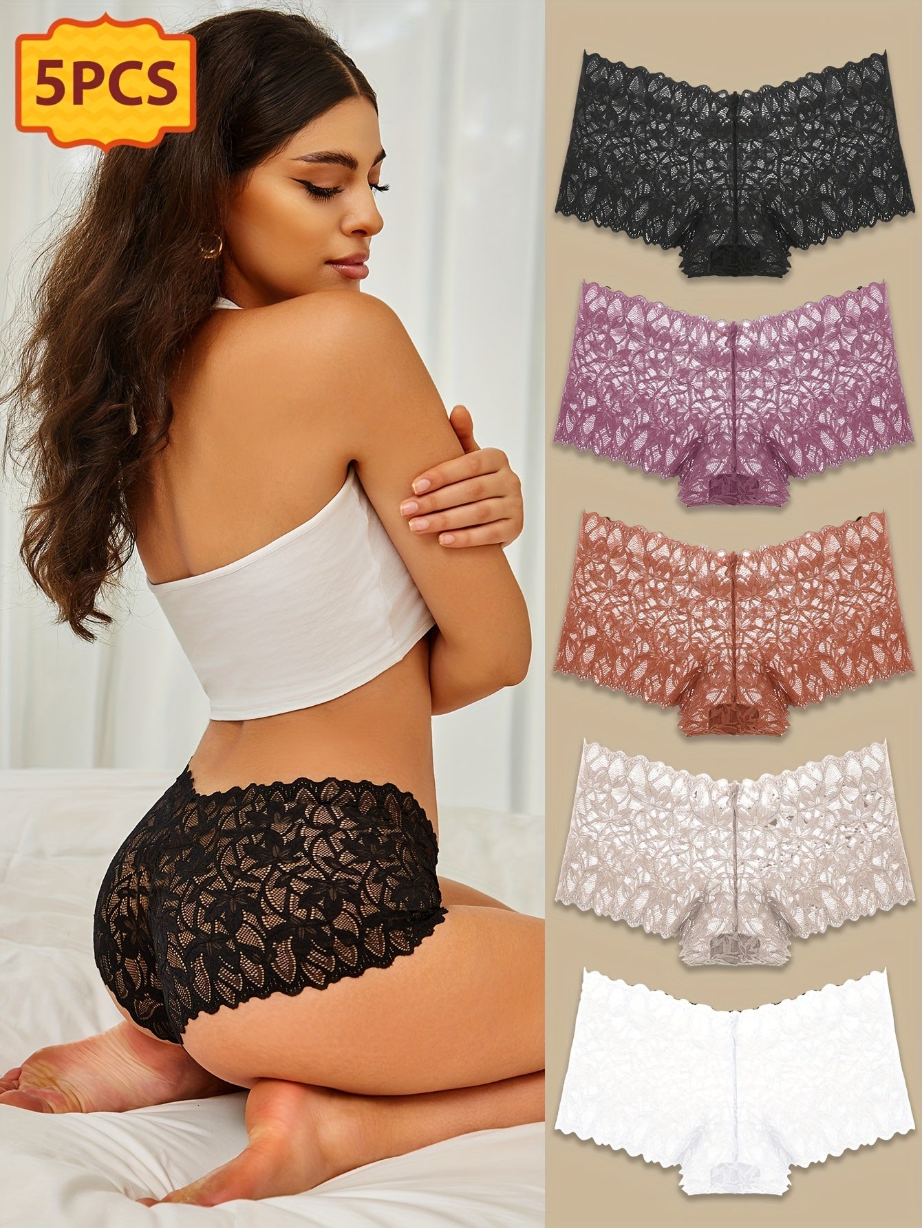 Women's 5-Pack Thongs - Lace Everyday Comfort – view 3