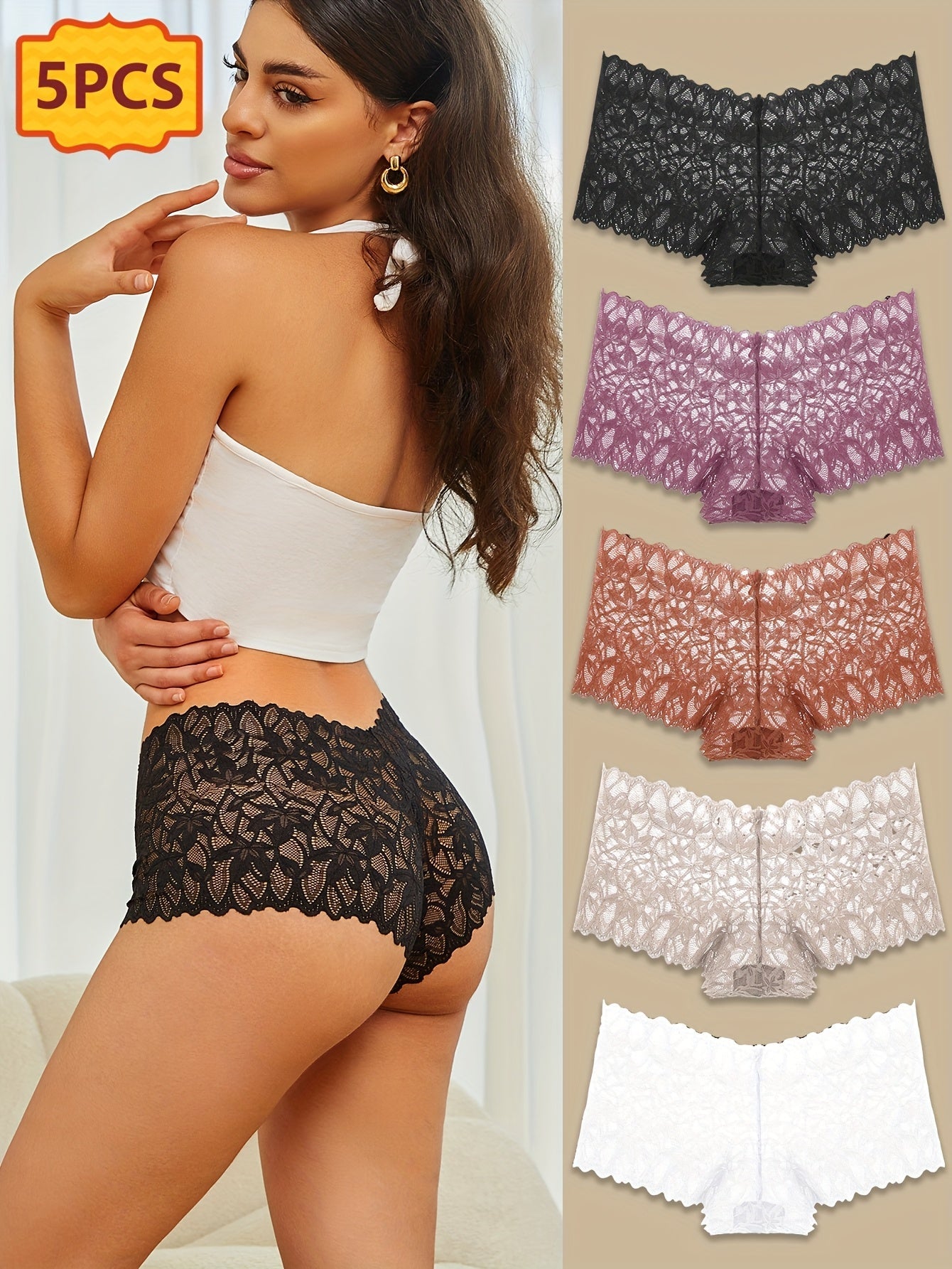 Women's 5-Pack Thongs - Lace Everyday Comfort – view 8