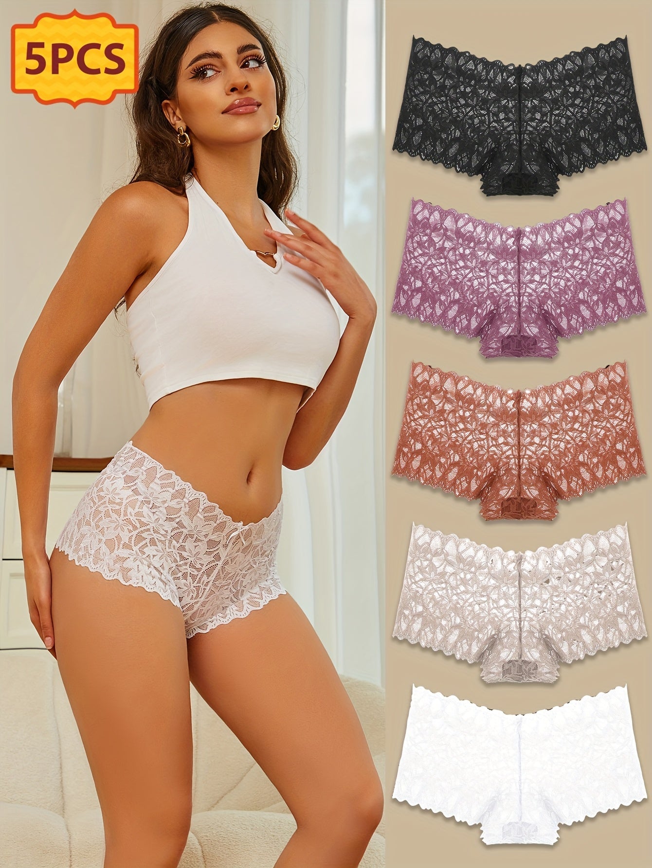 Women's 5-Pack Thongs - Lace Everyday Comfort – view 11