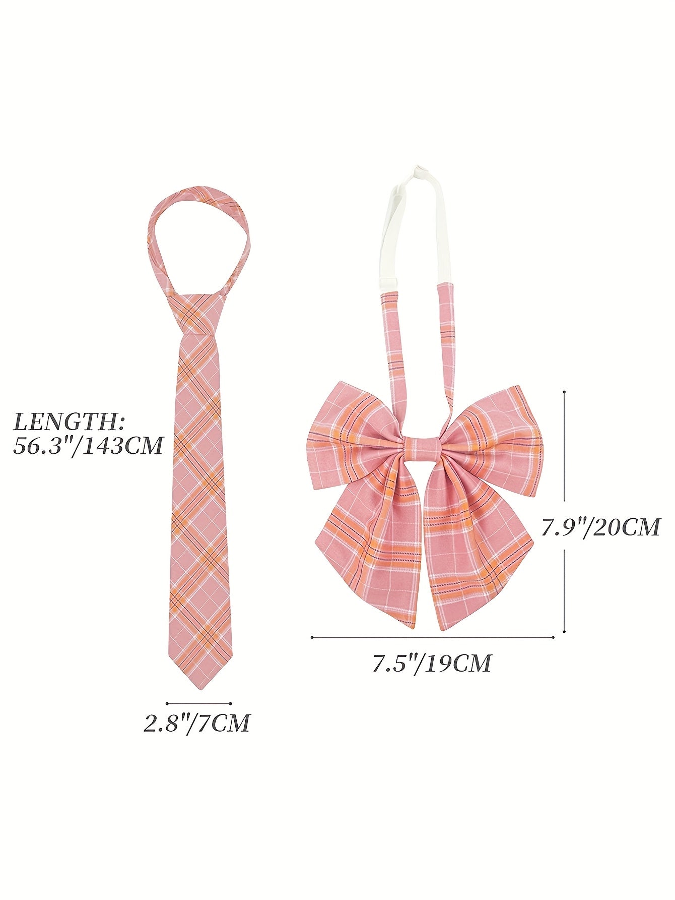 Women's 5-Piece Japanese Plaid Uniform Set - Bow Tie Plaid – view 9