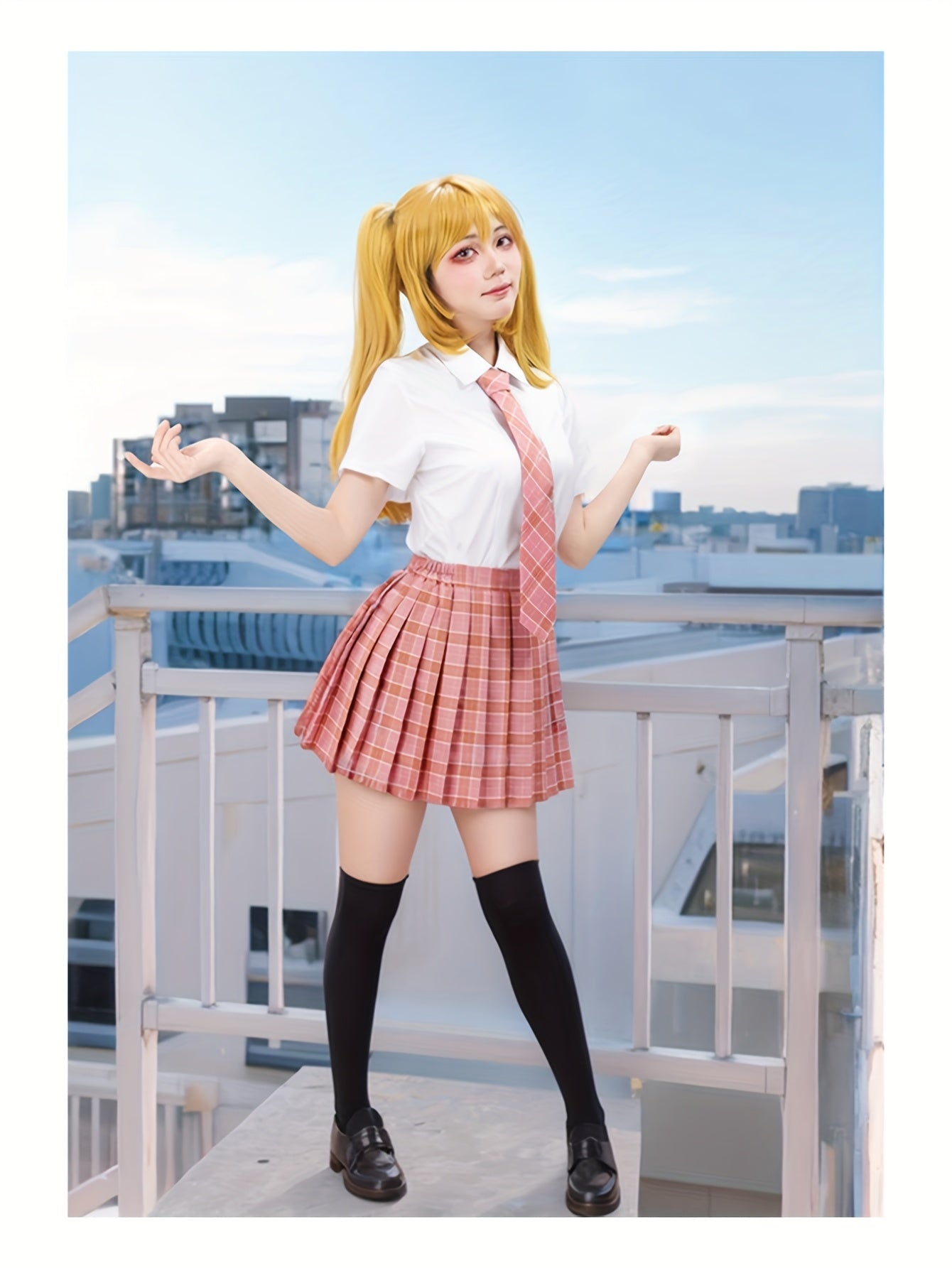 Women's 5-Piece Japanese Plaid Uniform Set - Bow Tie Plaid – view 11