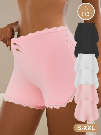 Women’s 6-Pack Boyshorts - Lace Detail Comfort – main product image