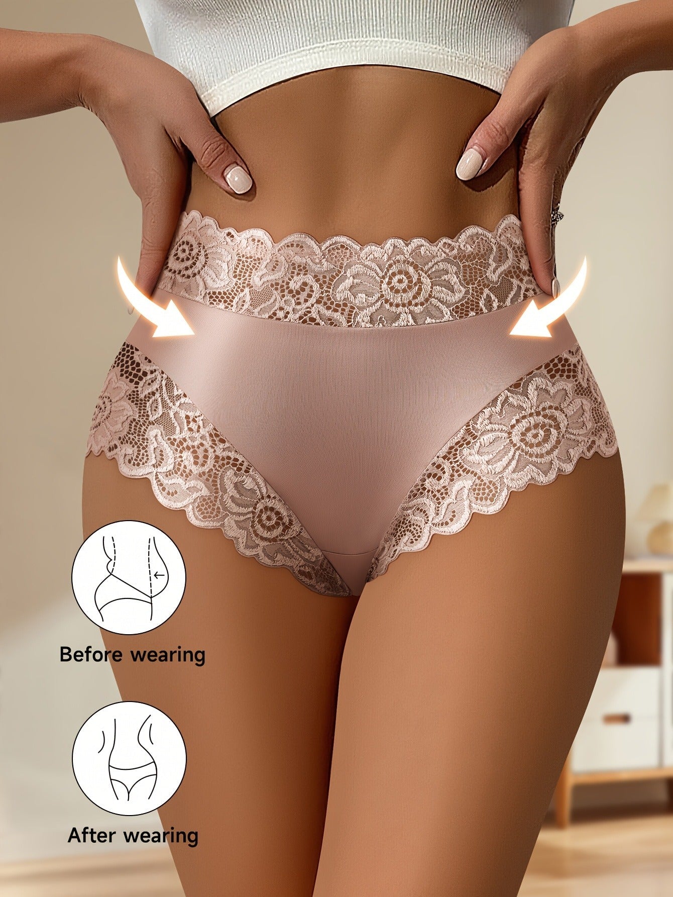 Women's 6-Pack High-Waist Briefs - Lace Daily Comfort Mixed colors – view 10
