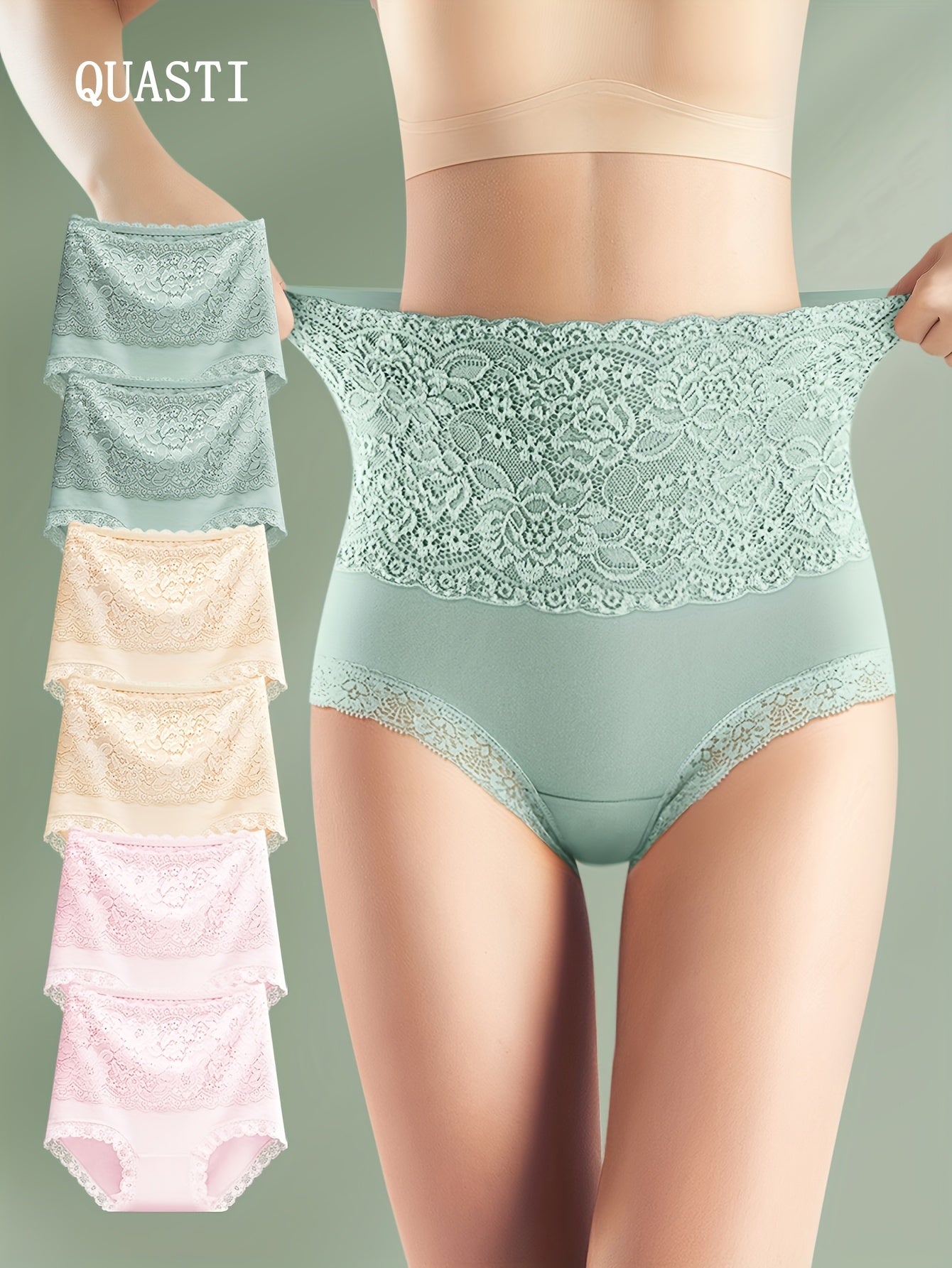 Women's 6-Pack High-Waist Briefs - Lace Everyday Comfort – Colorway 98021 – view 10