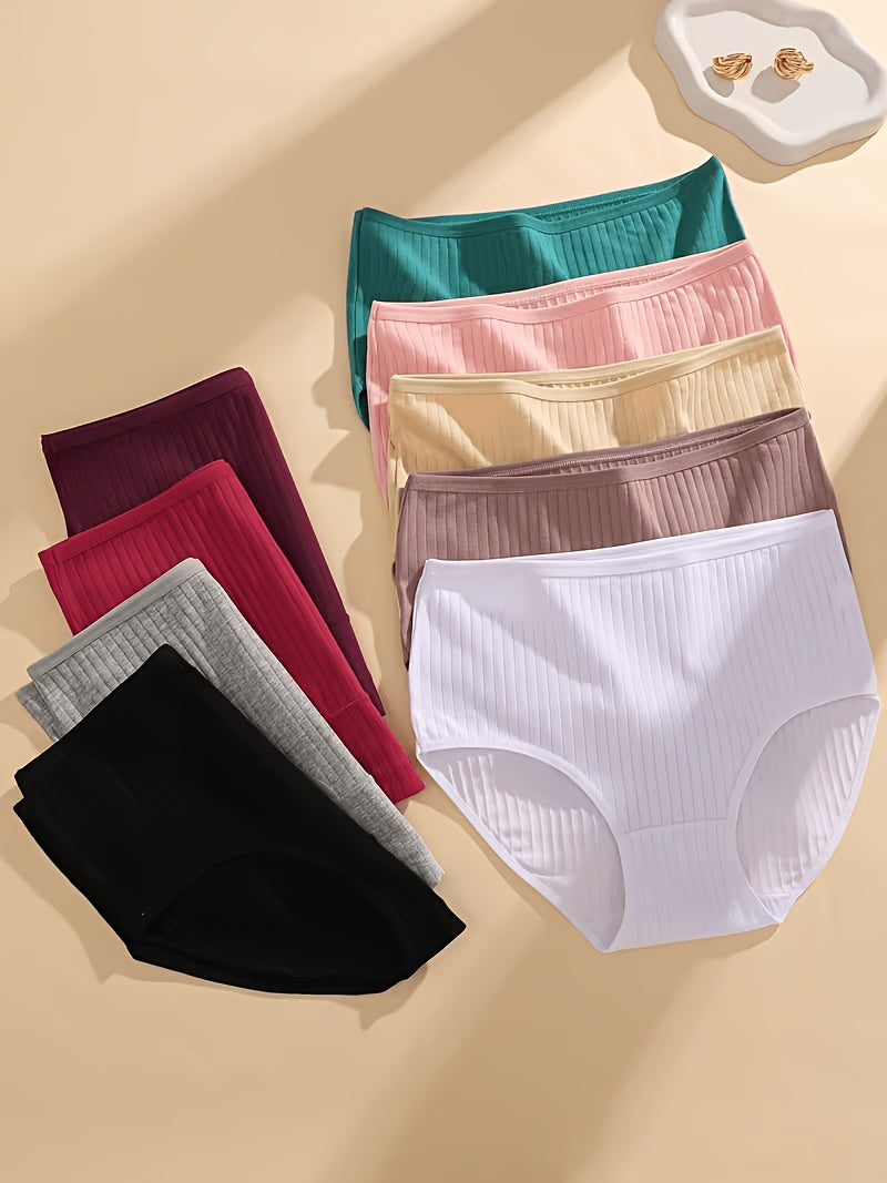 Women's 6-Pack High-Waist Briefs - Ribbed Daily Comfort – view 8