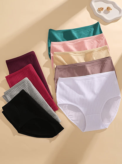 Women's 6-Pack High-Waist Briefs - Ribbed Daily Comfort – view 8