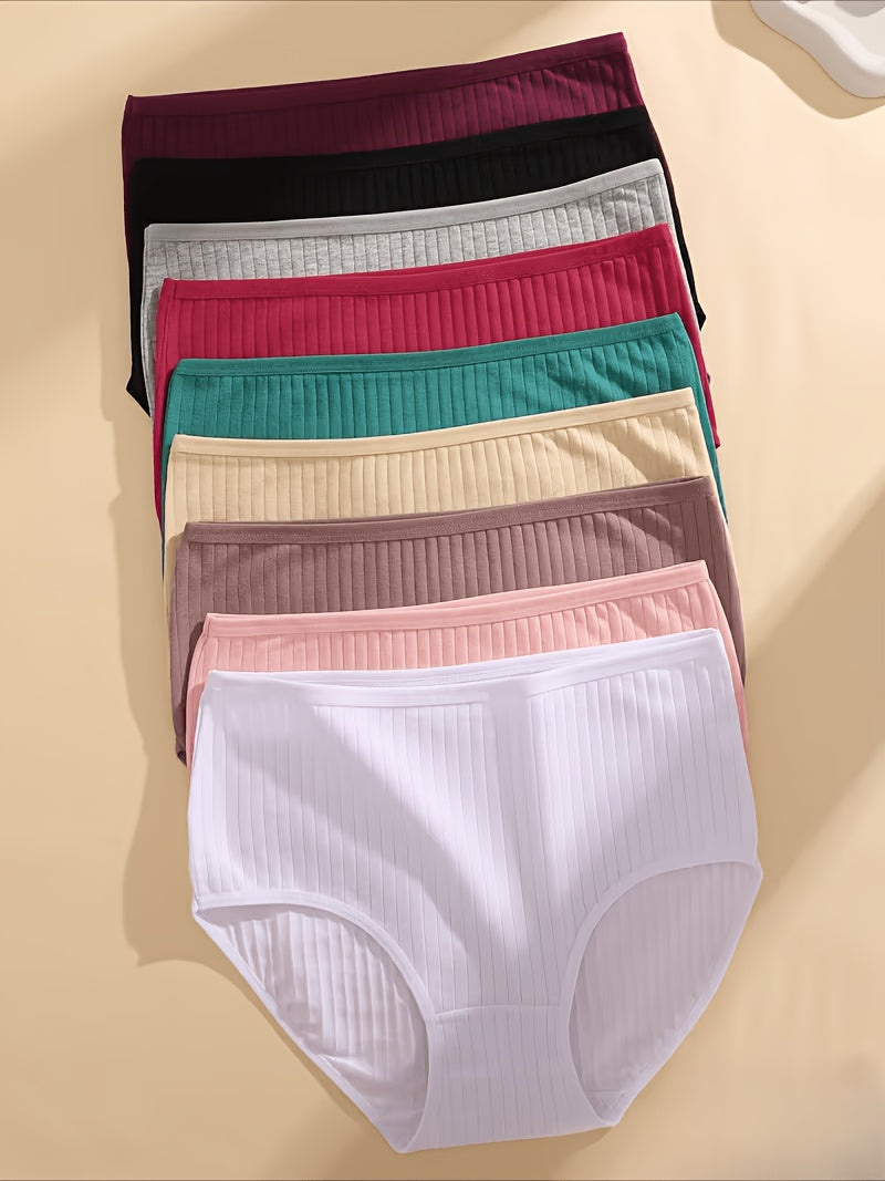 Women's 6-Pack High-Waist Briefs - Ribbed Daily Comfort – view 9