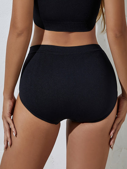 Women's 6-Pack Mid-Rise Seamless Briefs - Solid Color Everyday Comfort – view 2