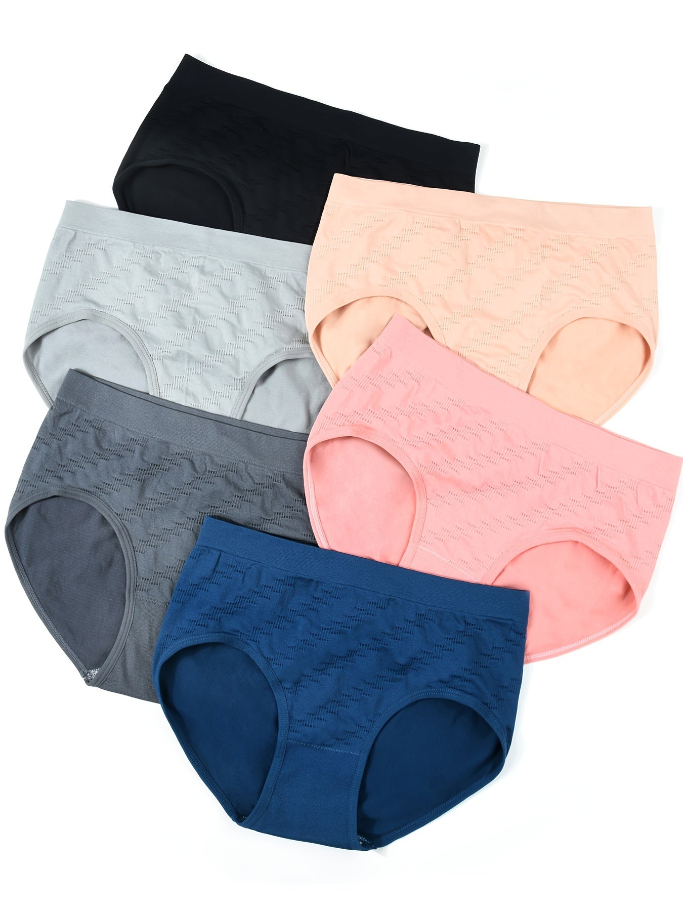 Women's 6-Pack Mid-Rise Seamless Briefs - Solid Color Everyday Comfort – view 4
