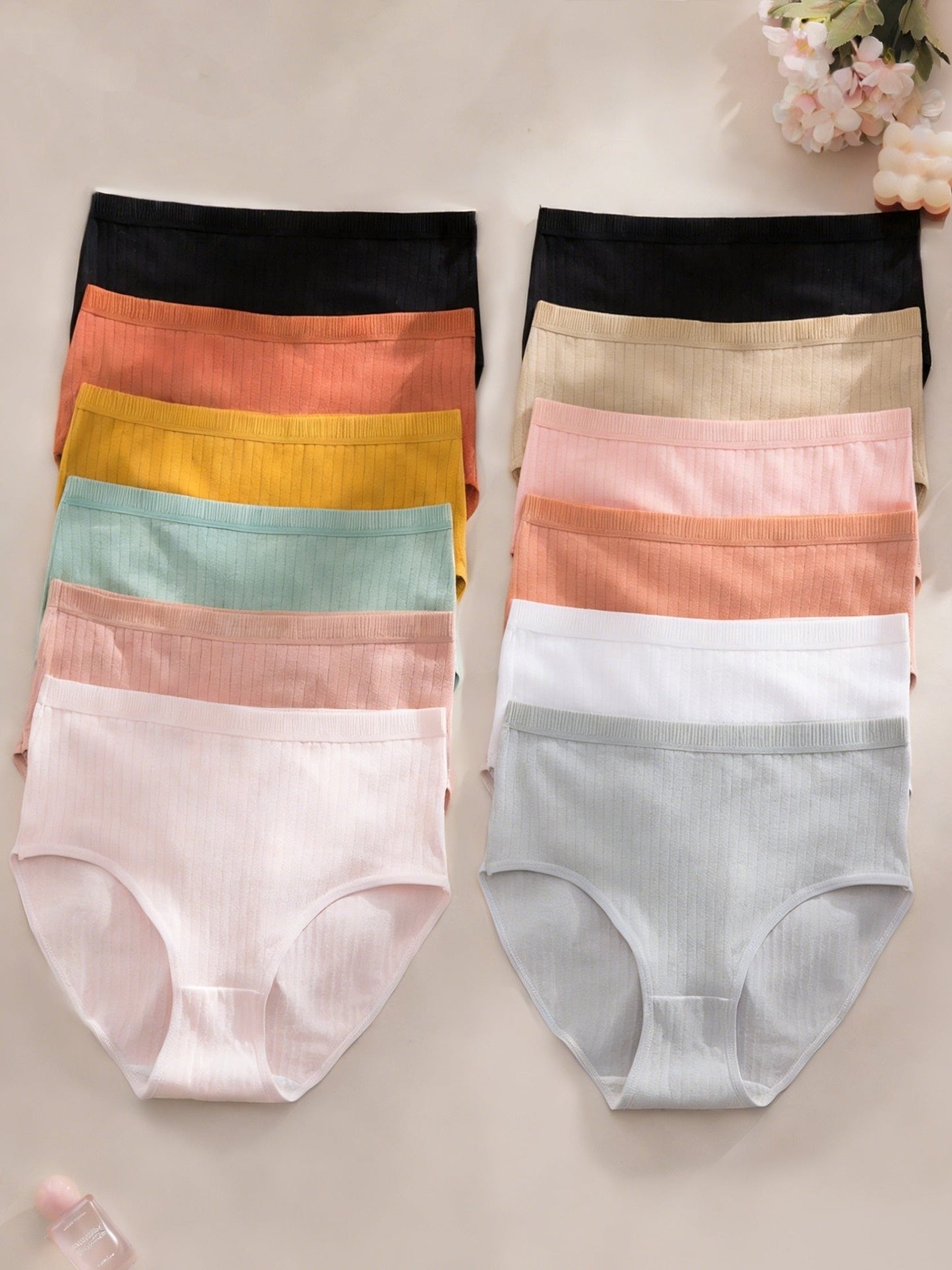 Women's 6-Pack Mid-Rise Thongs - Ribbed Everyday Comfort – main product image
