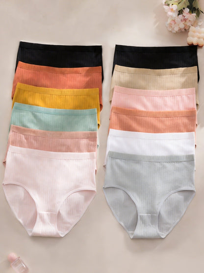 Women's 6-Pack Mid-Rise Thongs - Ribbed Everyday Comfort – main product image