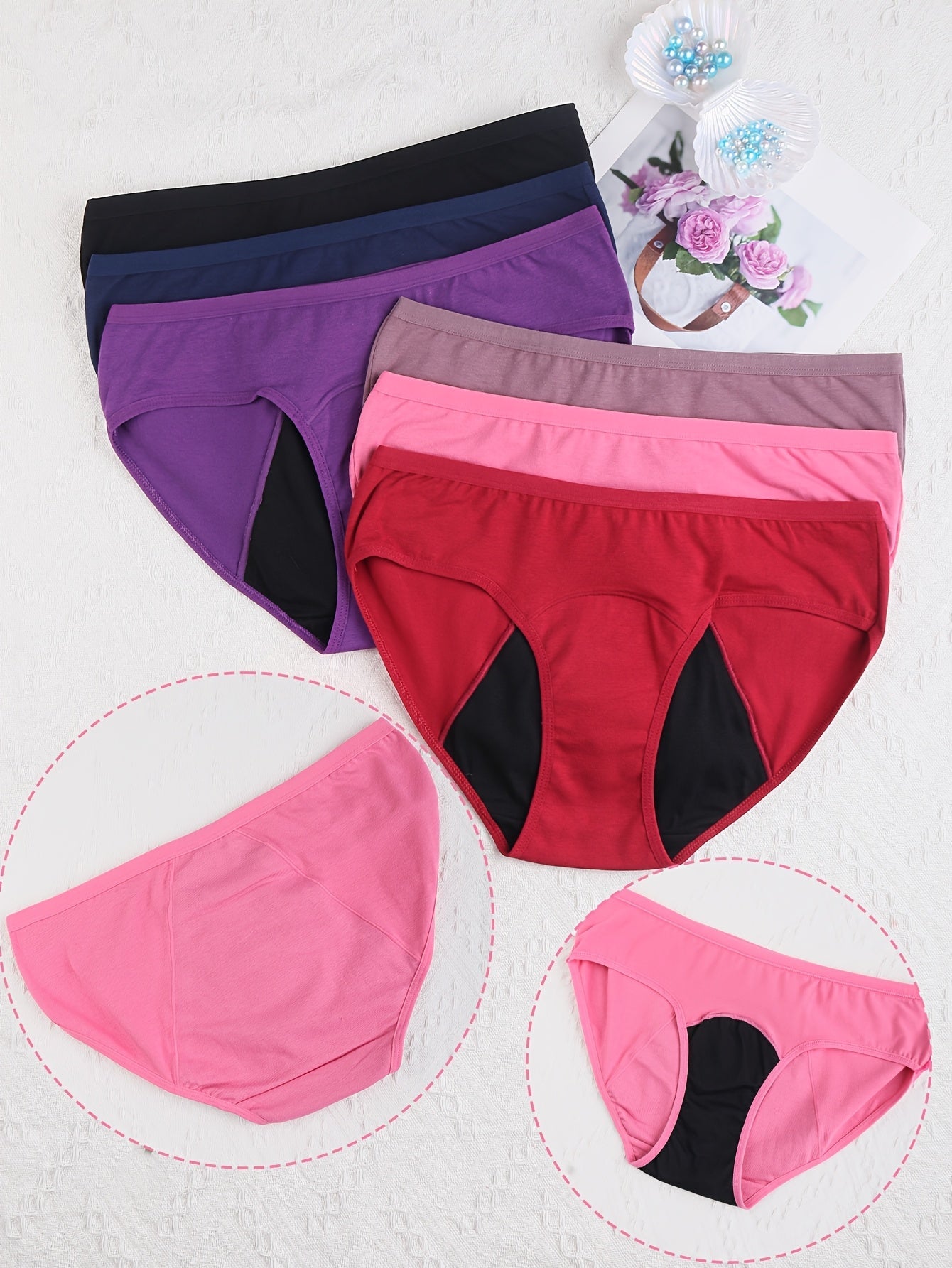 Women’s 6-Pack Period Briefs - Leak-Resistant Coverage – view 3
