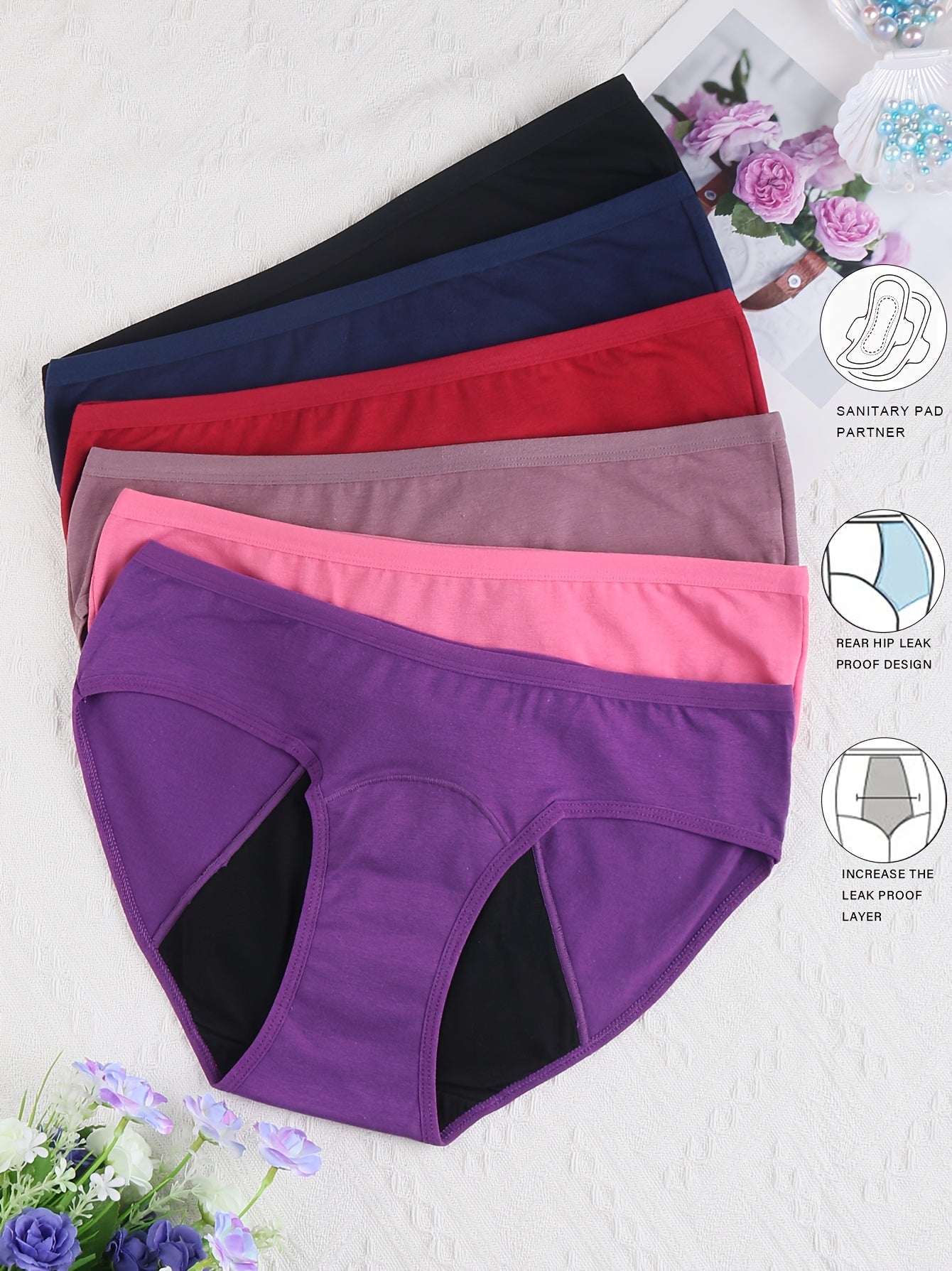 Women’s 6-Pack Period Briefs - Leak-Resistant Coverage – view 4
