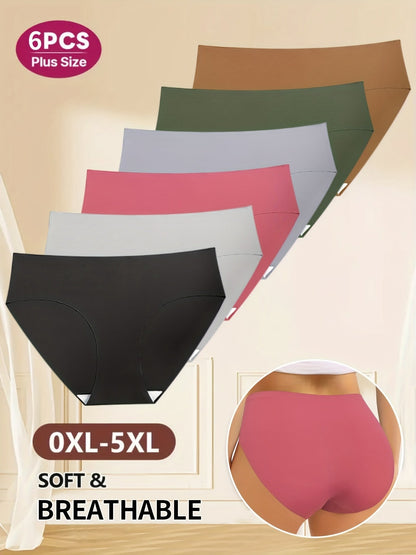 Women's 6-Pack Seamless Briefs - Solid Color Daily Comfort – view 2