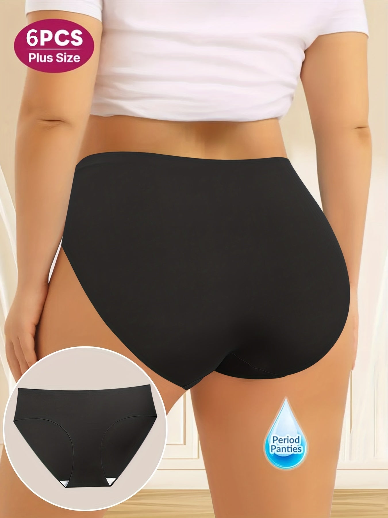 Women's 6-Pack Seamless Briefs - Solid Color Daily Comfort – view 3