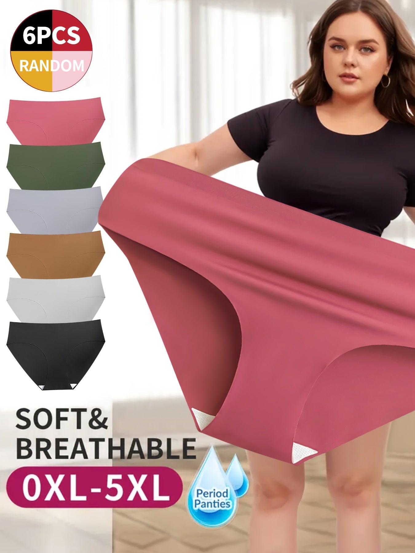 Women's 6-Pack Seamless Briefs - Solid Color Daily Comfort – view 7