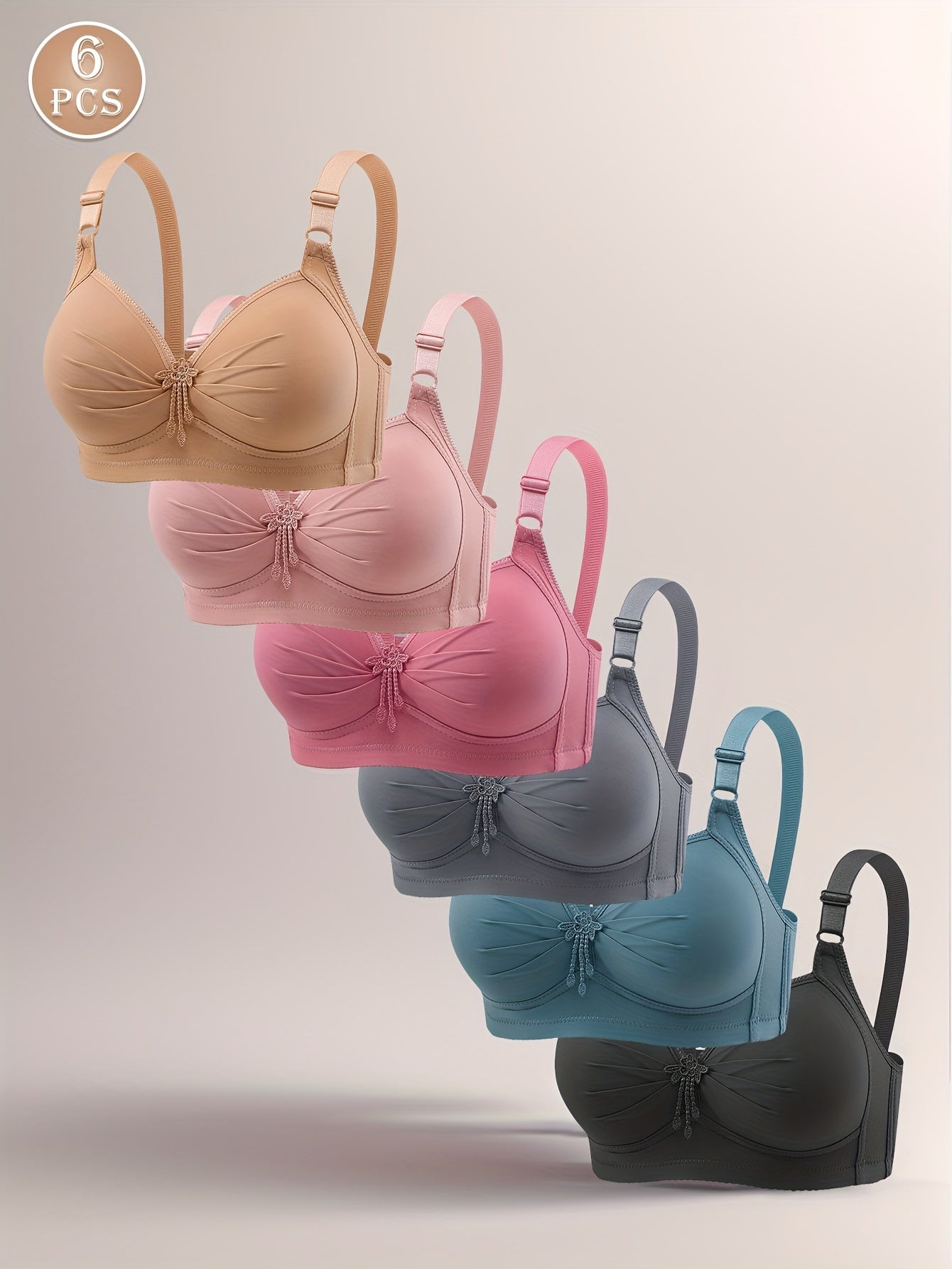 Women’s 6-Pack Wireless Bra - Soft Everyday Support – view 10