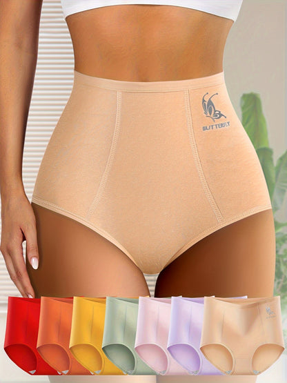 Women's 7-Pack High-Waist Briefs - Butterfly Print Plus Size Daily Comfort detail view
