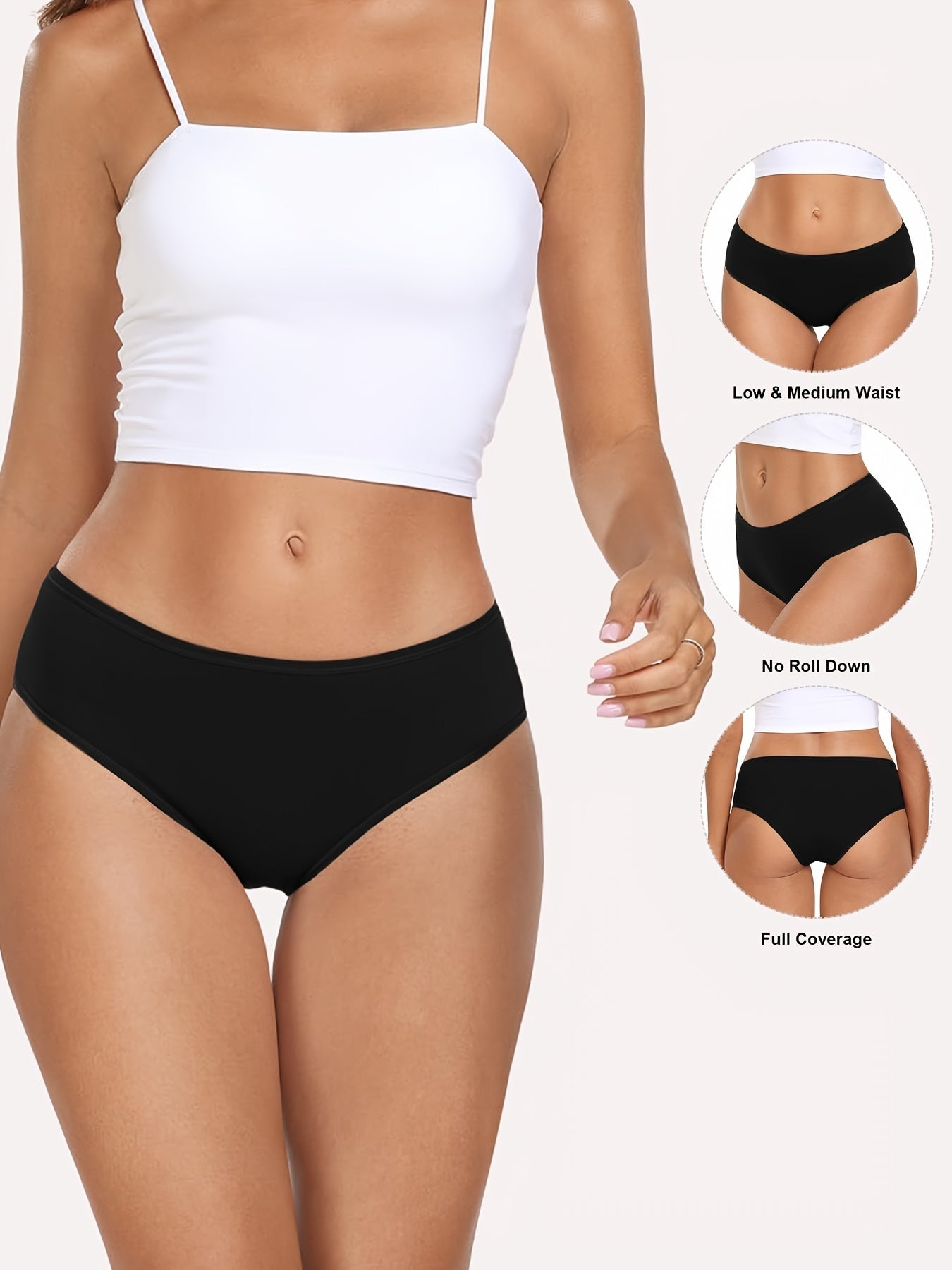 Women's 7-Pack Low-Rise Briefs - Soft Everyday Comfort – view 7